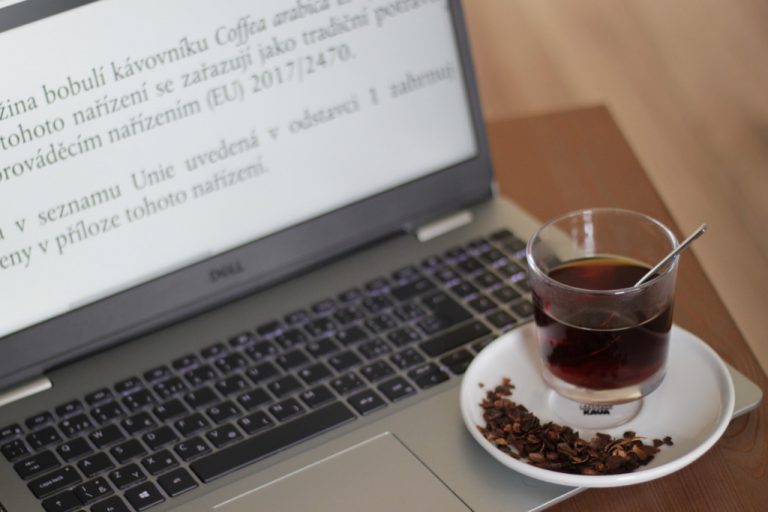 nařízení o obnoveném prodej cascary a čálek cascara čaje lázeňské kávy