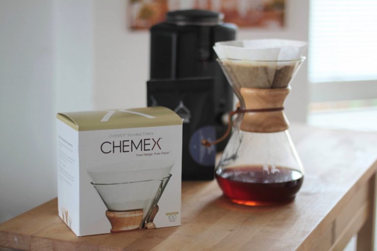 kávové filtry a příprava kávy v chemexu